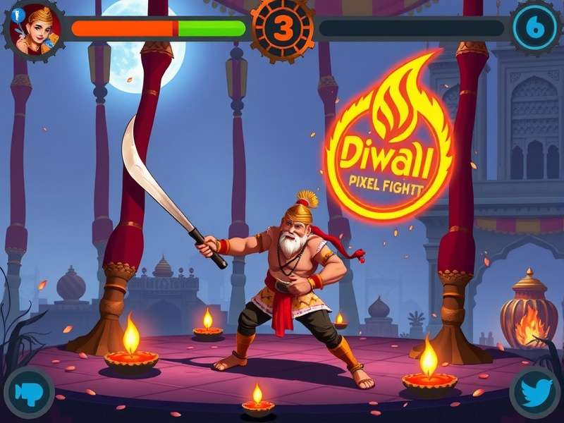 Legendary Pixel Fighter Indian version featuring Diwali theme